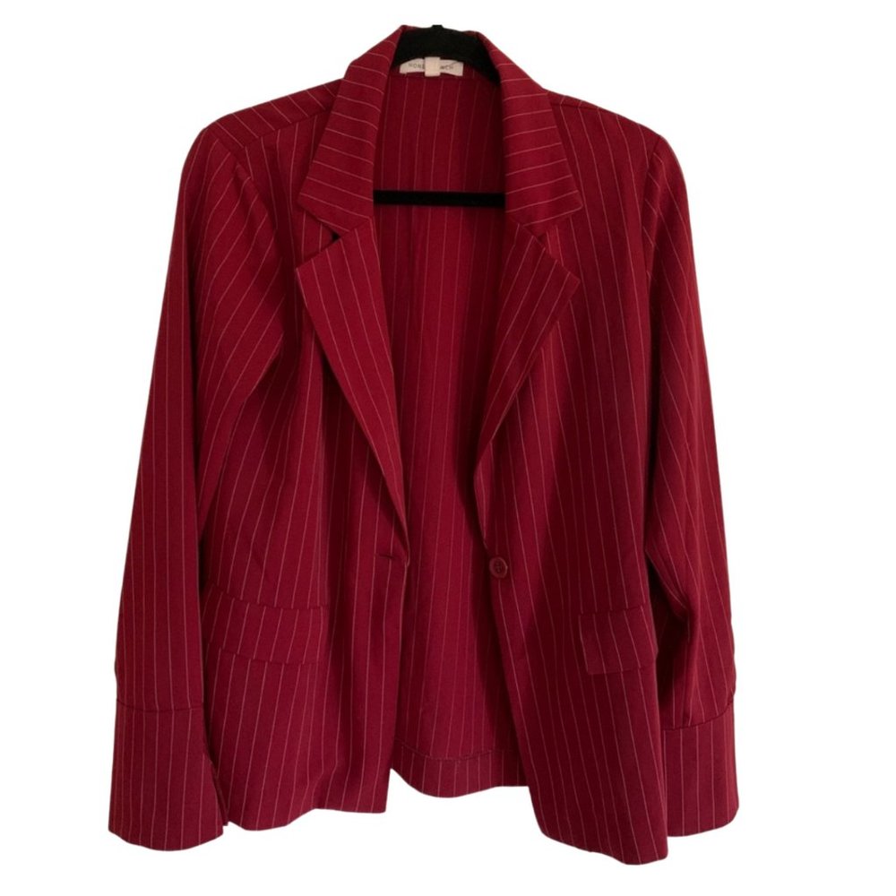 133.  NEW!!  Women's Wine Striped Blazer